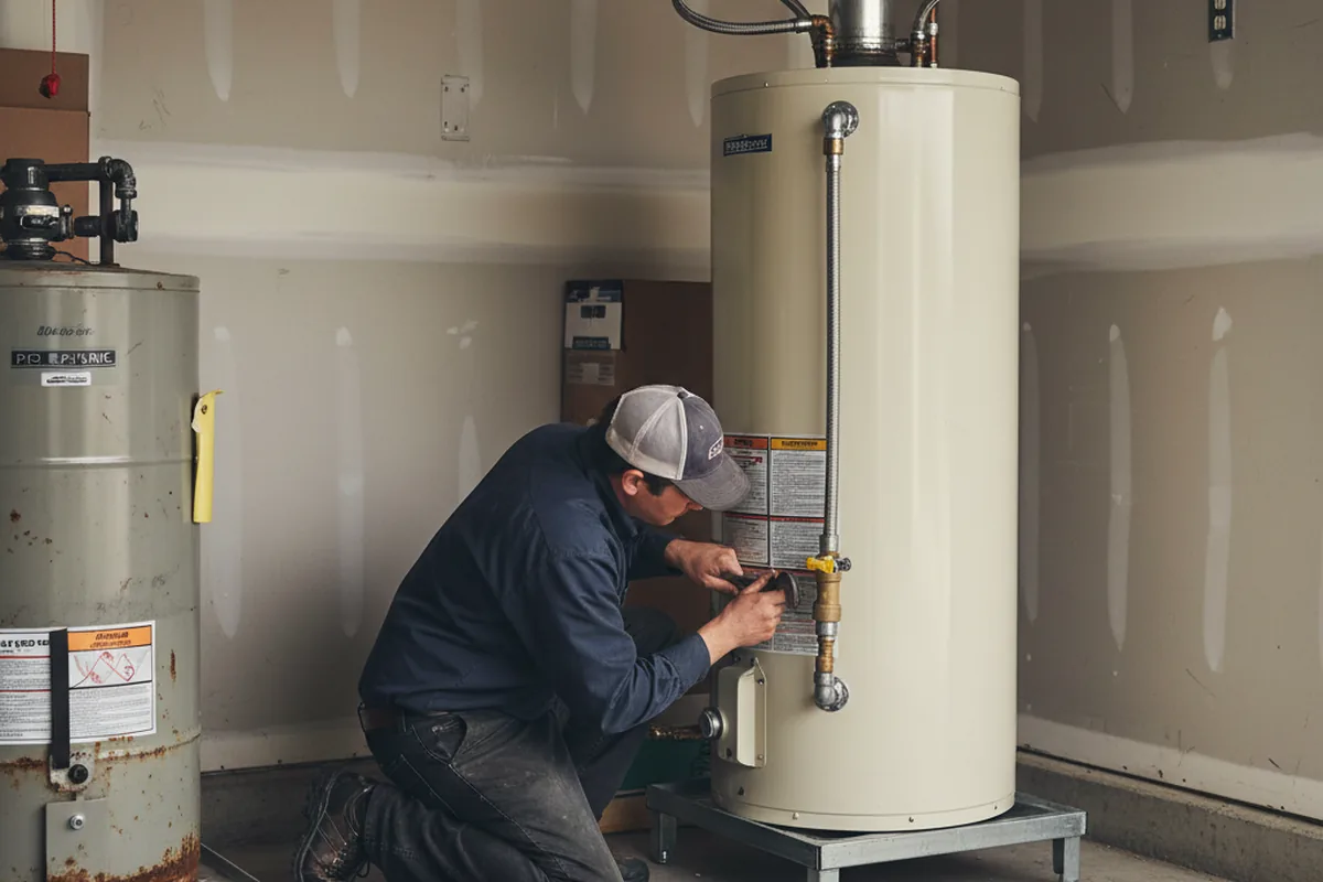 Water heater and shutoff valve replacement in Durant